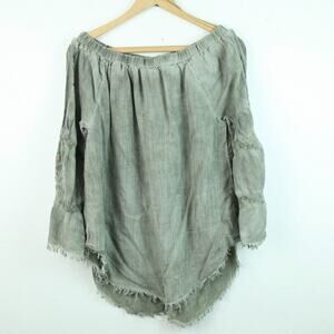 Standard Grace Off Shoulder Embroidered Top Western Shabby Chic Boho Cowgirl S